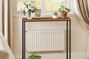 Console Table, Narrow Console Table for Hallway Slim, Hallway Table, Small Sofa Table for Small Spaces, Living Room, Entrance, Bedroom, Industrial, Metal Frame, Rustic Brown