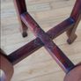 Vintage Asian marble inlaid carved plant stand Image 5