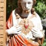 Antique Sacred Heart. Statue 16 inch Plaster Heart Jesus Christ Catholic Church Image 10