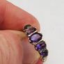 9ct Yellow Gold Graduated Amethyst Ring Image 5