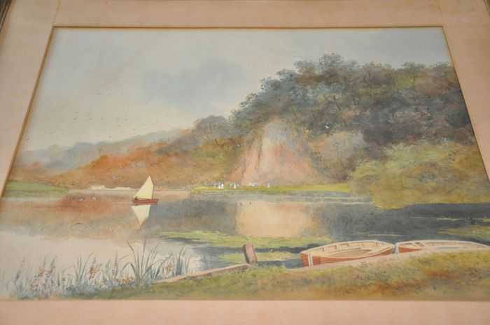 British school of watercolor painting 19th centuries.