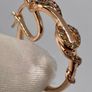 Champagne Diamond, Black Diamond J Hoop Half Hoop Earring Image 8
