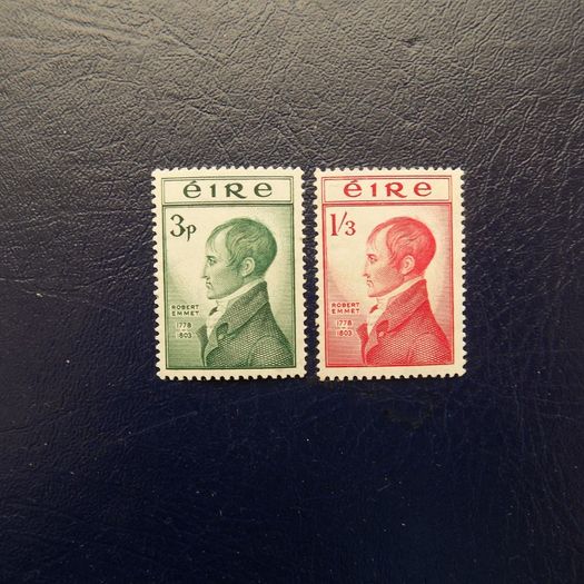 Irish Stamp pair 1953,Death of Robert Emmet.Mint ,Lightly hinged.