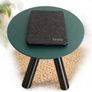 3D Printed Portable Mini Side Table, Pine Green & Black, 25cm, Camping & Home Image 5