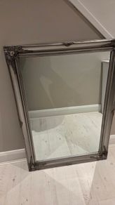 Large Mirror and Mirrored Console Table