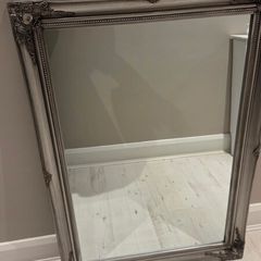 Large Mirror and Mirrored Console Table