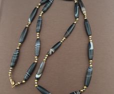 Vintage Natural Eyes Suliemani Agate Beads Necklace
