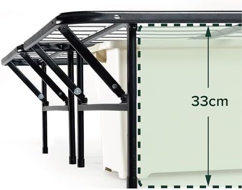 Folding Guest Bed Frame King (150 x 200 cm)
