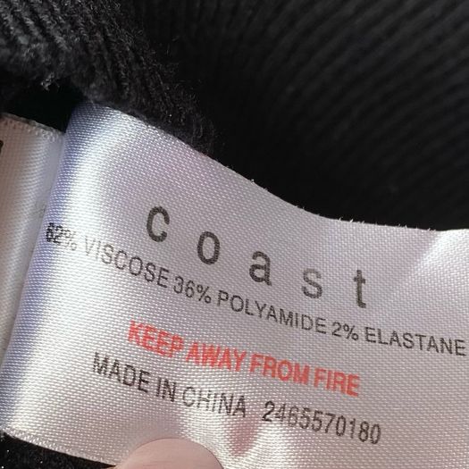 Coast Black Bow Front Short Cardigan