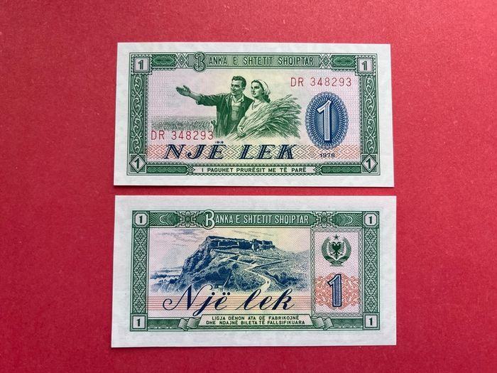 Albania  1 Lek  1976   PICK 40a( uncirculated )