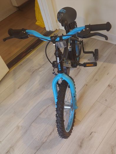 Kids Pedal Pals Street Rider Bike with Stabilizers + Pump