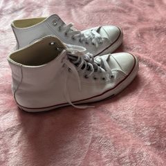 white leather converse
