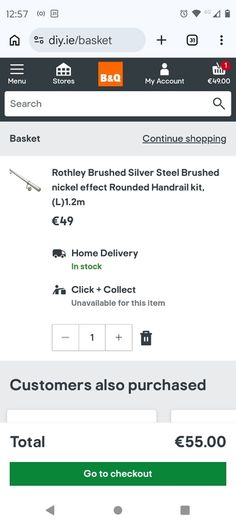 Stair Handrail B&Q Silver Bannister