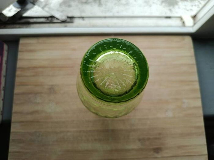 Vintage Humppila Green Swirl Glass Vase