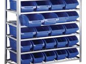 Bin Rack With 22 Bins 1130h X 1015w X 406d
