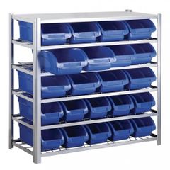 Bin Rack With 22 Bins 1130h X 1015w X 406d