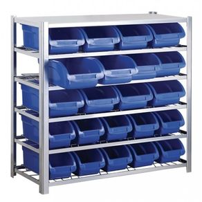 Bin Rack With 22 Bins 1130h X 1015w X 406d