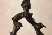 Unique Forms Of Continuity in Space - Bronze, Marble, Signed