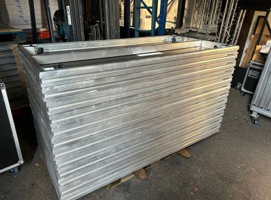 12 Stage Decks 2x1m Staging Platforms with 48 adjustable 60-100cm legs