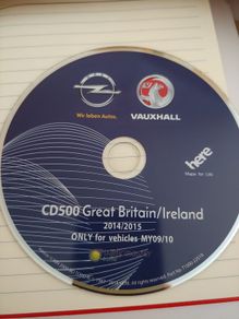 Opel Vauxhall CD500 MY2009/2010 Ireland + UK v.2015