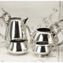 Art Deco Silver Plated Coffee Tea Service 4 Pce Walker & Hall Sheffield Image 3