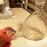 vintage frosted glass decanter. retro vibe Image 3