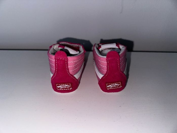 Pink baby Vans crib shoes size 1.5UK