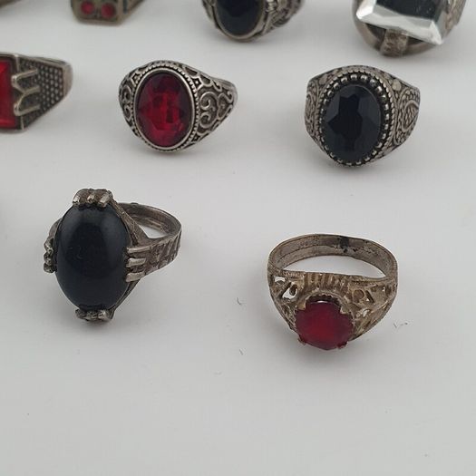 Antique Heritage Ring Collection 15 Rustic Brass Jewellery Pieces