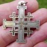 Vintage Silver 'JERUSALEM' Cross Pendant Image 2