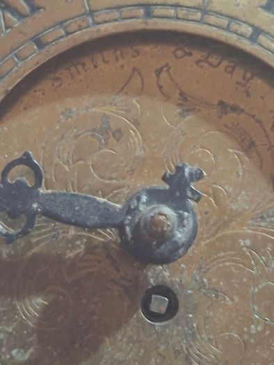 Vintage Brass Lantern Smiths Mantel Clock,  A Bedchamber or Temple Clock, with Key and working