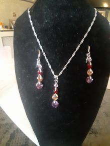 Sterling Silver Pendant and Earrings