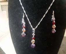 Sterling Silver Pendant and Earrings