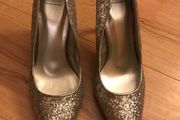 ladies shoe M&amp;;S size 6 silver glitter