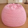 Luxury Bubble Fluffy Faux Rabbit Fur Bean Bag Cover(No Filler), Pink No-Shed, Non-Slip Bottom, Wrap-Around Zipper, Washable, Sweet Stuffed Animal Storage Beanbag Cover for Kids Teens Girls Adult Image 8
