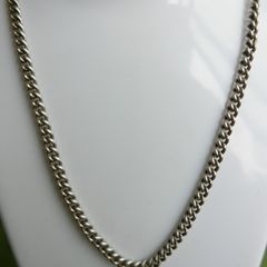 Vintage Unusual 925 Sterling Silver Chain Necklace length 20,5" - 25,18g