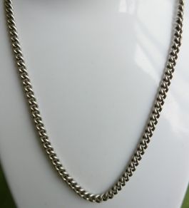 Vintage Unusual 925 Sterling Silver Chain Necklace length 20,5" - 25,18g