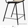 3 Jort Counter stools - wood and rattan Image 9