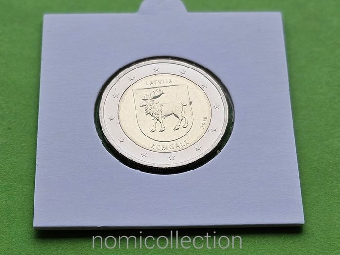 Latvia 2018 year - ZEMGALE - Uncirculated 2 Euro coin.