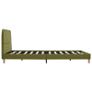 Bed Frame Green Fabric 135x190 cm Image 4