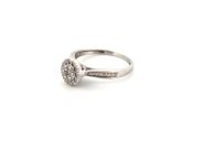 main image for ad 18kt White Gold Solitaire Illusion Set Halo Ring