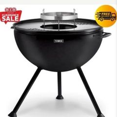 Tower Stealth 2-In-1 Charcoal BBQ And Fire Pit