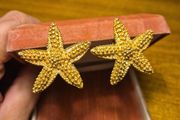 Vintage Starfish Clip on Earrings