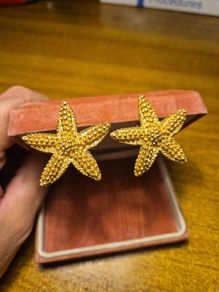 Vintage Starfish Clip on Earrings