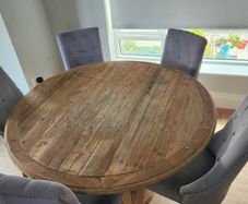 Helen Turkington Dining table and chairs