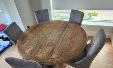 Helen Turkington Dining table and chairs