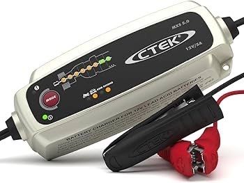 5.0 Battery Charger with Automatic Temperature Compensation, Black
