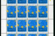 2007 Ireland 50th Anniversary of the Treaty of Rome Commemorative Stamp Sheetlet Plate 1A1A1A1A Mint Never Hinged (MNH)