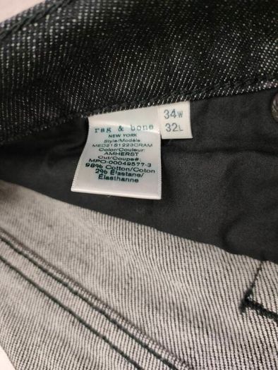 Rag & Bone New York Slim Fit Jeans Mens W34 L29,5"