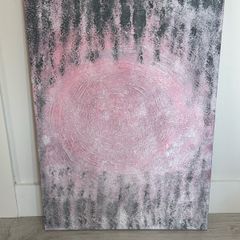 Pink abstract painting