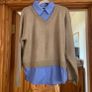 Mango Combined Knit Jumper and Shirt Mock Layer Top   Size XL UK 14 Image 8